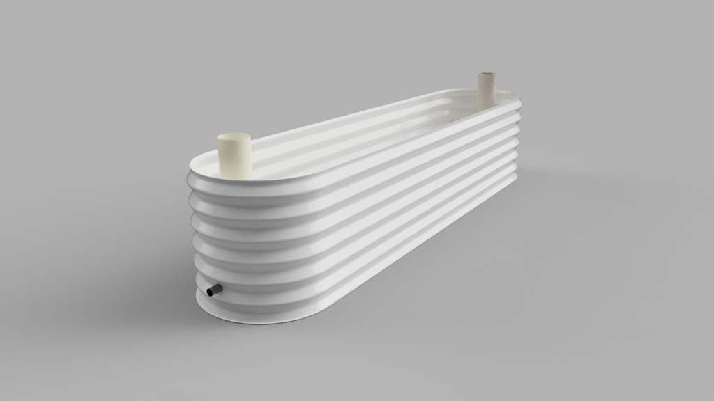 Raised Garden Bed - Slim 3.6l x 1.0w x 0.5h (Shell only with base plate)